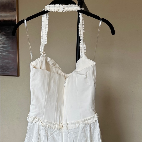 House of CB Georgie cotton halter neck print midi dress NWOT - Picture 8 of 10